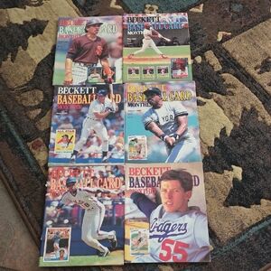 6 1988 Baseball Card Monthly Magazine Collection - Assorted Covers